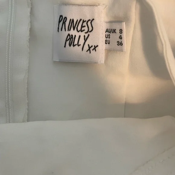 Princess Polly White Bustier Mini Dress Size 4 Adjustable Strap - Picture 2 of 6